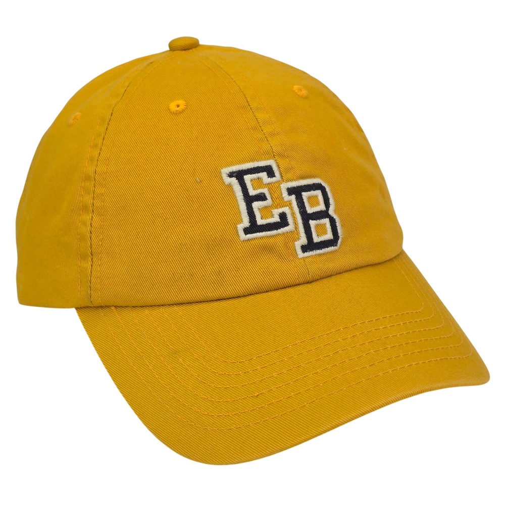 Eddie Bauer EB‎ Logo Baseball Hat OSFA Yellow Adjustable Slouch Outdoor Dad Cap